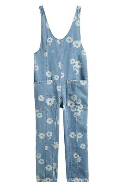 Vintage Havana Kids' Flower Jumpsuit In Blue