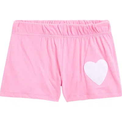 Vintage Havana Kids' Heart Patch Shorts In Pink