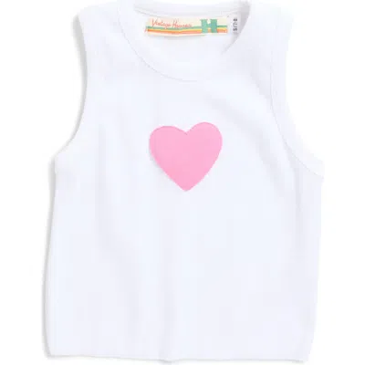 Vintage Havana Kids' Heart Patch Tank In White