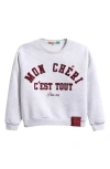 Vintage Havana Kids' Mon Cheri Cotton Blend Sweatshirt In Gray