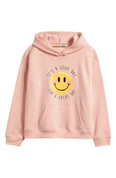 Vintage Havana Kids' Peached Jersey Graphic Hoodie In Pink