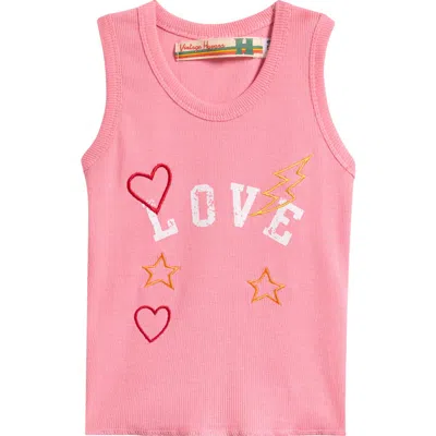 Vintage Havana Kids' Rib Graphic Tank In Pink