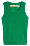 Vintage Havana Kids' Rib Tank In Green