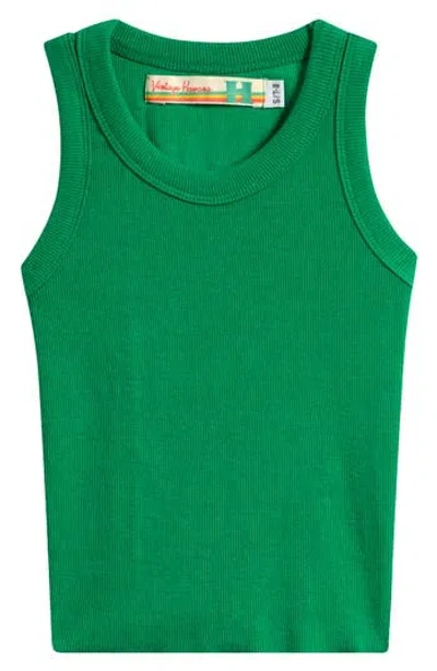 Vintage Havana Kids' Rib Tank In Green