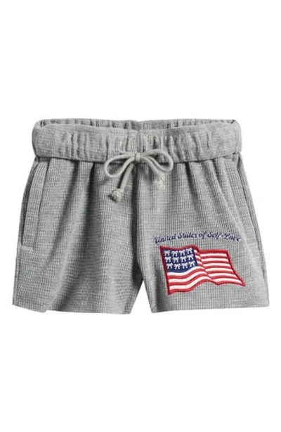 Vintage Havana Kids' Self Love Foldover Waist Shorts In Gray