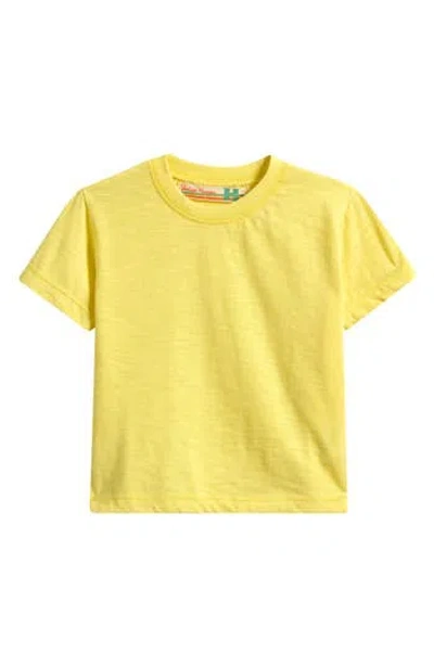 Vintage Havana Kids' Slub Crewneck T-shirt In Yellow