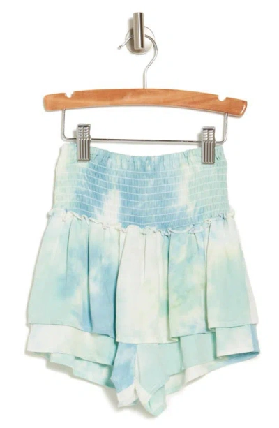 Vintage Havana Kids' Smocked Ruffle Skort In Island