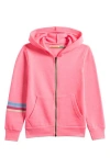 Vintage Havana Kids' Star Stripe Zip-up Hoodie In Neon Pink
