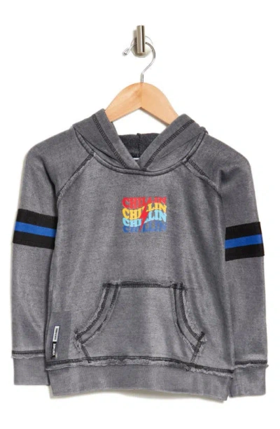 Vintage Havana Kids' Stripe Graphic Hoodie In Gray