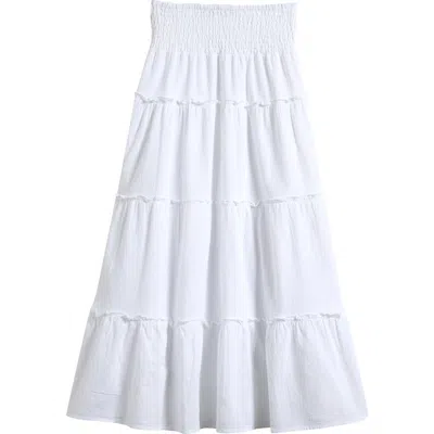 Vintage Havana Kids' Tiered Maxi Skirt In White