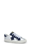 Vintage Havana Kids' Girl's Joyce Glitter Star Sneakers In Washed Silver Multi