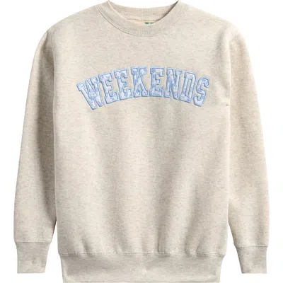 Vintage Havana Kids' Weekend Pullover Sweatshirt In Neutral