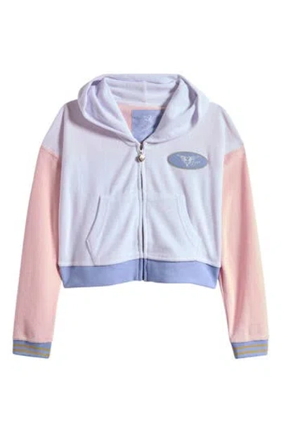 Vintage Havana Kids' Winged Heart Patch Zip Hoodie In Multi