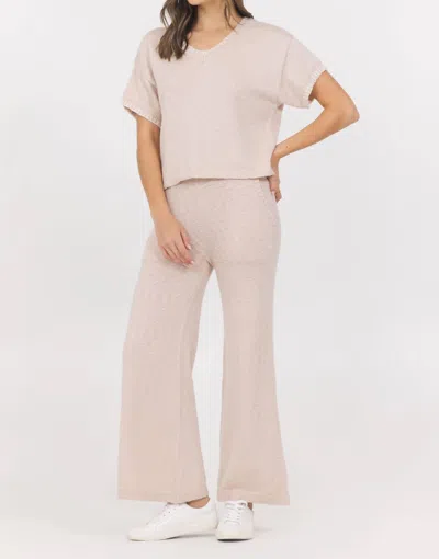 Vintage Havana Knit Pant With Whip Stitch In Summer Sand