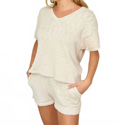 Vintage Havana Knit Shorts In Summer Sand In Neutral