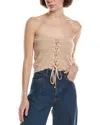 Vintage Havana Knitted Lace-up Tube Top