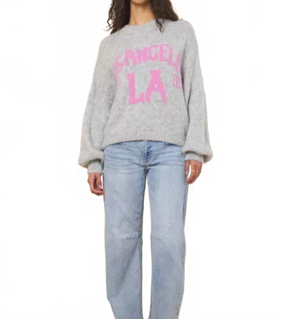 Vintage Havana La Jacquard Sweater In Light Grey In Gray