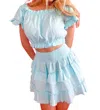 Vintage Havana Laila Top In Light Blue In Blue