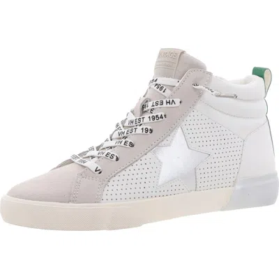 Vintage Havana Lester 6 Womens Cushioned Footbed Leather High-top Sneakers In Multi