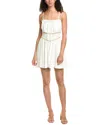 Vintage Havana Linen-blend Mini Dress In White