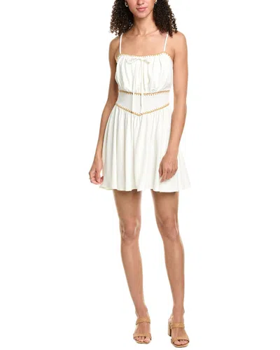 VINTAGE HAVANA LINEN-BLEND MINI DRESS