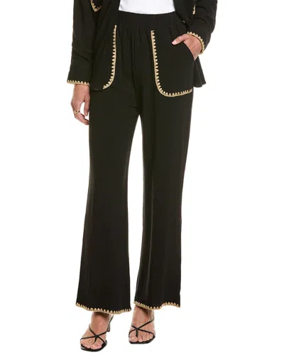 Vintage Havana Linen-blend Wide Leg Pant