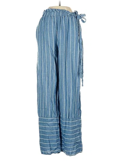 Pre-owned Vintage Havana Linen Pants In Blue