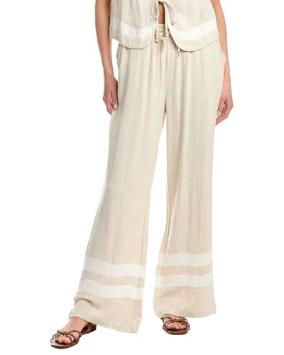 Vintage Havana Linen-blend Wide Pant In Neutral
