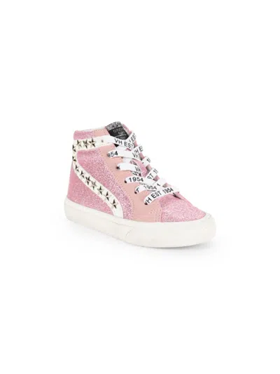 Vintage Havana Kids' Little Girl's & Girl's Nancy Studded High Top Sneakers In Pink