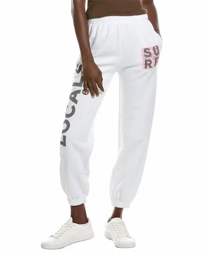 Vintage Havana Locals Only Patch Jogger In White