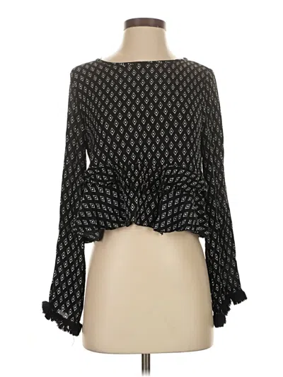 Pre-owned Vintage Havana Long Sleeve Blouse In Black