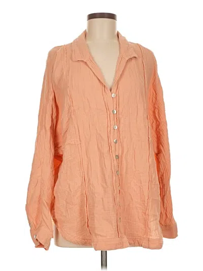 Pre-owned Vintage Havana Long Sleeve Blouse In Orange