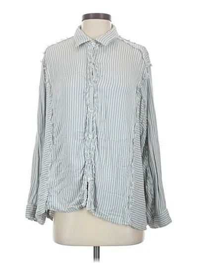 Pre-owned Vintage Havana Long Sleeve Blouse In Silver