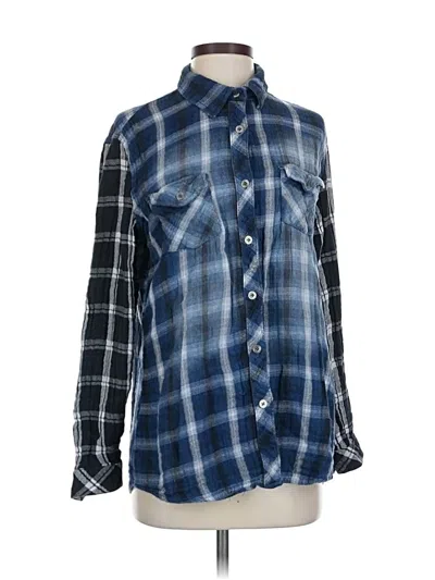 Pre-owned Vintage Havana Long Sleeve Button Down Shirt In Blue