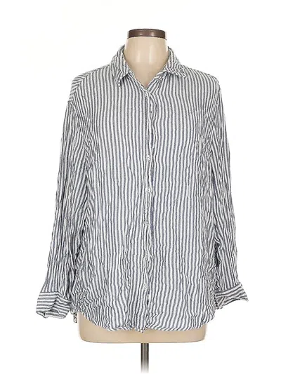 Pre-owned Vintage Havana Long Sleeve Button Down Shirt In Silver