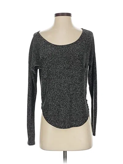 Pre-owned Vintage Havana Long Sleeve Top Gray Scoop Neck Tops