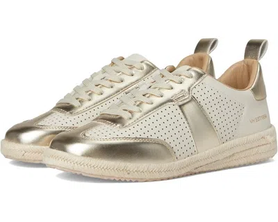 Vintage Havana May Sneakers Womens White Gold Metallic Leather Shoes Ver445 In Neutral