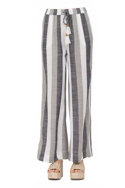 Vintage Havana Metallic Stripe Pants In Black/white/grey In Gray