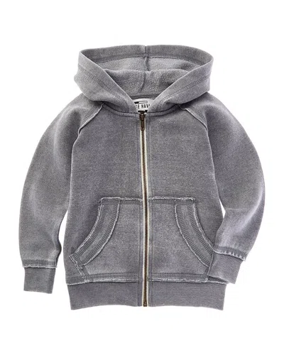 Vintage Havana Kids' New Burnout Full Zip Hoodie In Gray