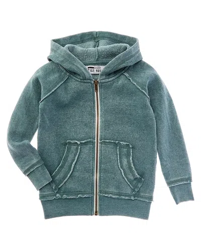 Vintage Havana Kids' New Burnout Full Zip Hoodie In Green
