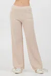 Vintage Havana Open Crochet Tie Pants In Bali Beige In Multi