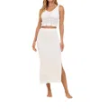 Vintage Havana Open Knit Cropped Tank In White In White