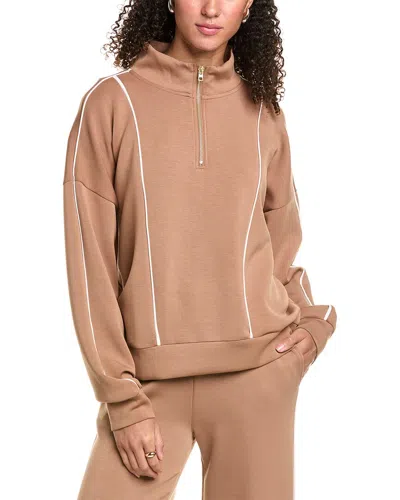 Vintage Havana Piping 1/4-zip Pullover