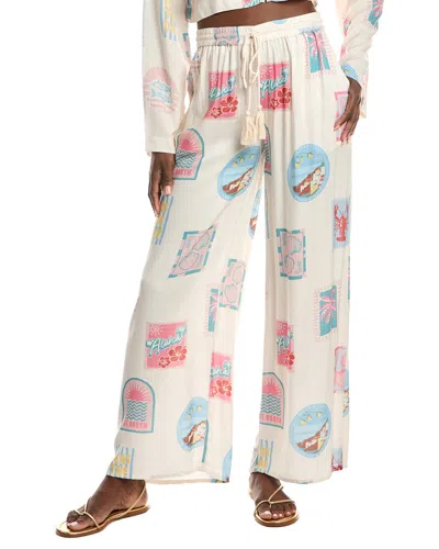 Vintage Havana Printed Crepe Pant In Neutral