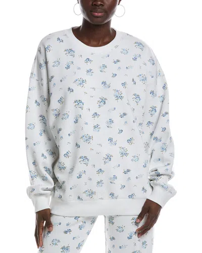 Vintage Havana Proweave Ditsy Print Crewneck Sweatshirt In White