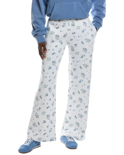 Vintage Havana Proweave Ditsy Print Wide Leg Pant In White