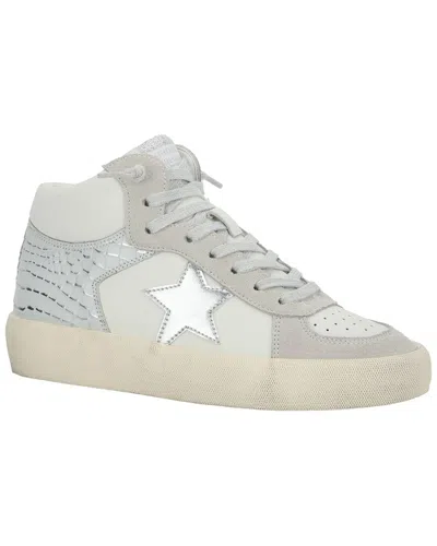 Vintage Havana Reflex High Leather & Suede Sneaker In White