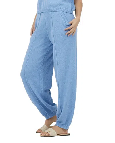 Vintage Havana Relaxed Rib Knit Pant In Blue