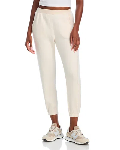 Vintage Havana Reverse Fleece Joggers In Coconut White