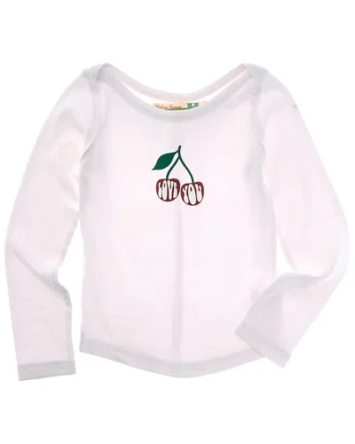 Vintage Havana Kids' Ribbed T-shirt In White